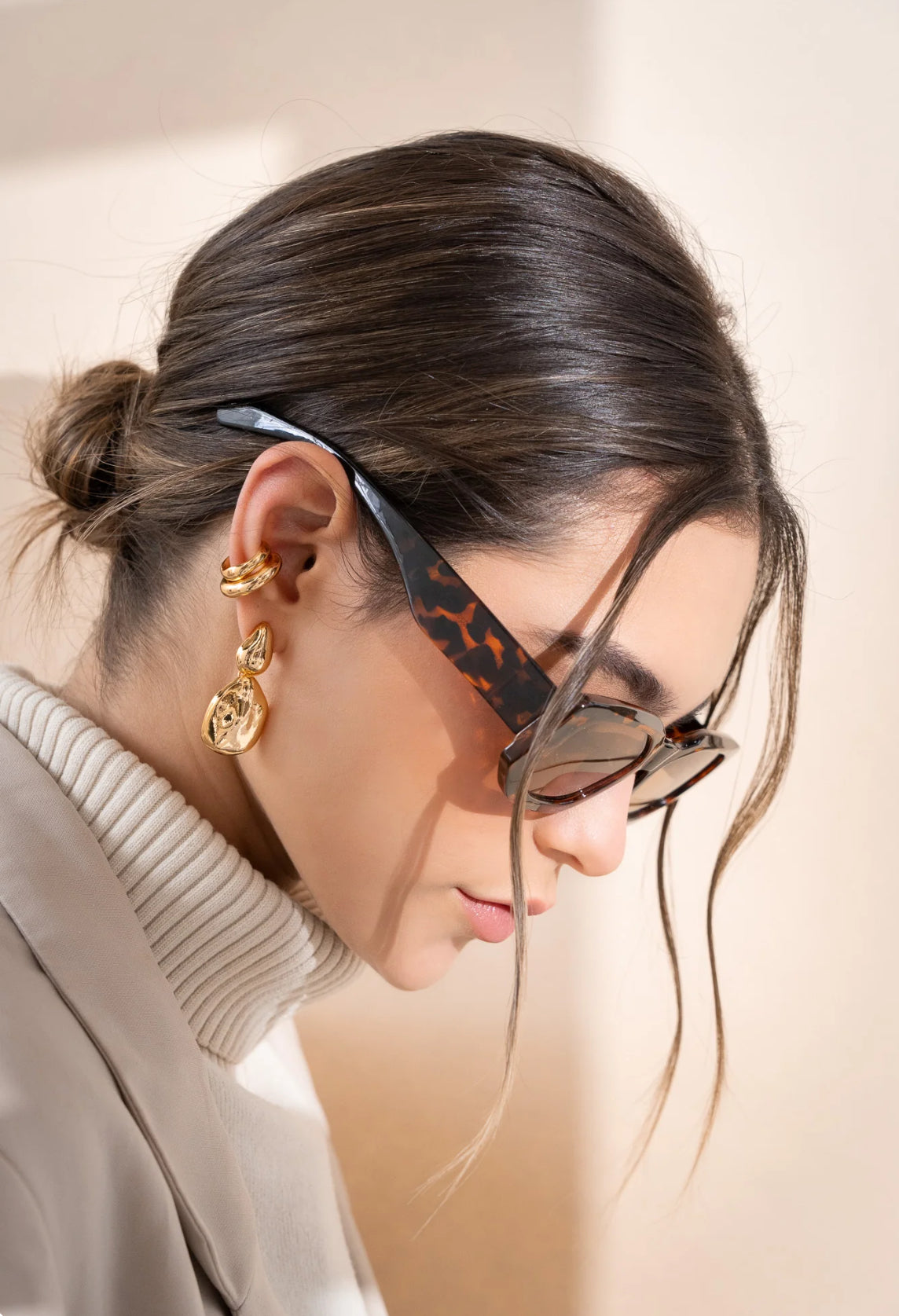 Aretes gota Dorados