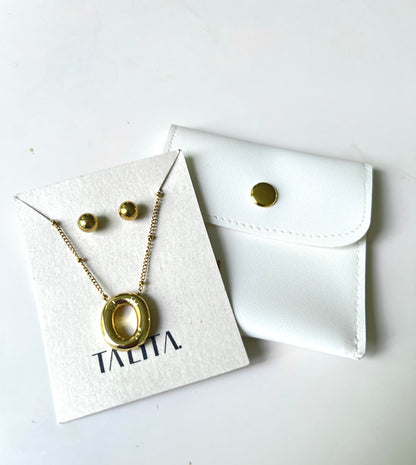 Cadena de letra en acero + Topos de balín