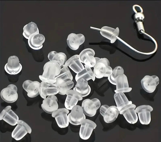 Seguro para arete transparente mini x10 pares